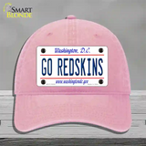 Go Redskins Novelty License Plate Hat Tag Unconstructed Cotton / Pink