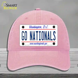 Go Nationals Novelty License Plate Hat Tag Unconstructed Cotton / Pink