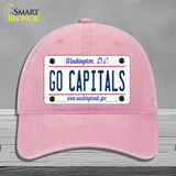 Go Capitals Novelty License Plate Hat Tag Unconstructed Cotton / Pink