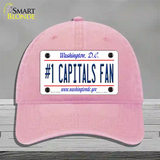 Number 1 Capitals Fan Novelty License Plate Hat Tag Unconstructed Cotton / Pink