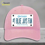 Number 1 Blue Jays Fan Novelty License Plate Hat Tag Unconstructed Cotton / Pink