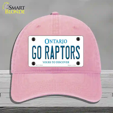 Go Raptors Novelty License Plate Hat Tag Unconstructed Cotton / Pink