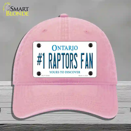 Number 1 Raptors Fan Novelty License Plate Hat Tag Unconstructed Cotton / Pink