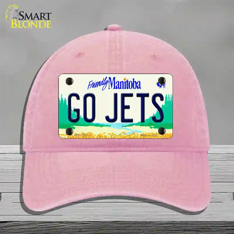 Go Jets Manitoba Novelty License Plate Hat Tag Unconstructed Cotton / Pink