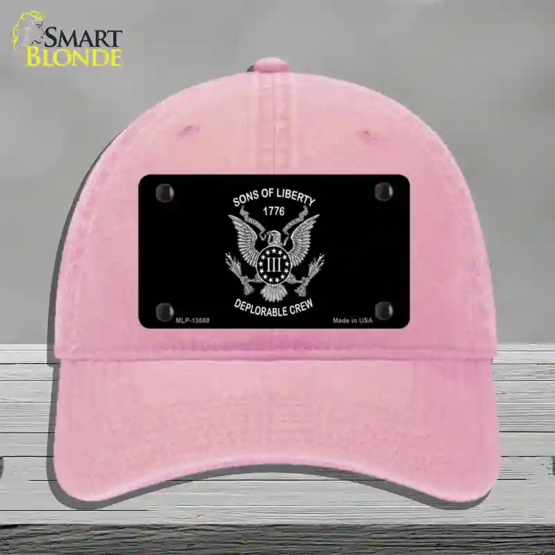 Sons of Liberty 1776 Novelty License Plate Hat Tag Unconstructed Cotton / Pink