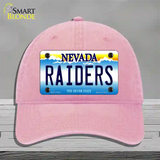 Raiders Nevada Novelty License Plate Hat Tag Unconstructed Cotton / Pink