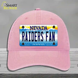 Raiders Fan Nevada Novelty License Plate Hat Tag Unconstructed Cotton / Pink