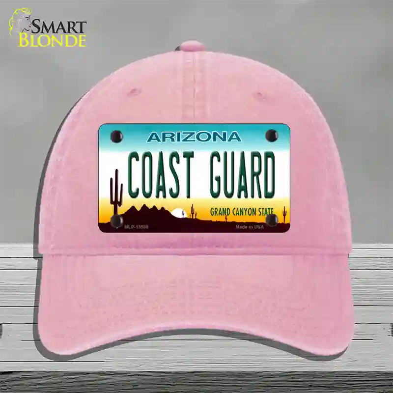 Coast Guard Arizona Novelty License Plate Hat Tag Unconstructed Cotton / Pink