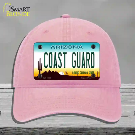 Coast Guard Arizona Novelty License Plate Hat Tag Unconstructed Cotton / Pink