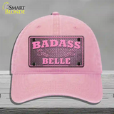 Badass Southern Belle Novelty License Plate Hat Tag Unconstructed Cotton / Pink