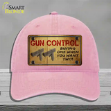 Gun Control Buying Only One Novelty License Plate Hat Tag Unconstructed Cotton / Pink