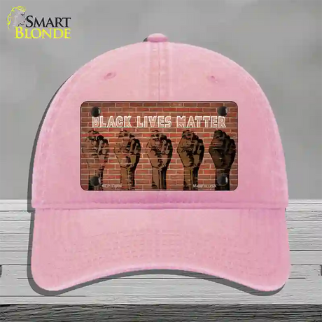 Black Lives Matter Fists Novelty License Plate Hat Tag Unconstructed Cotton / Pink