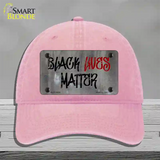 Black Lives Matter Concrete Novelty License Plate Hat Tag Unconstructed Cotton / Pink