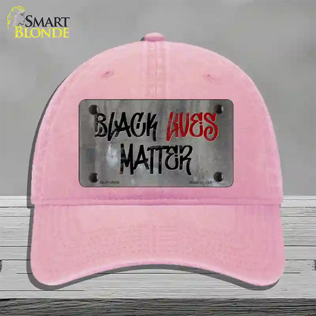 Black Lives Matter Concrete Novelty License Plate Hat Tag Unconstructed Cotton / Pink