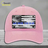 We Back The Blue Novelty License Plate Hat Tag Unconstructed Cotton / Pink