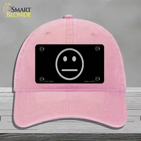 Meh Black Novelty License Plate Hat Tag Unconstructed Cotton / Pink