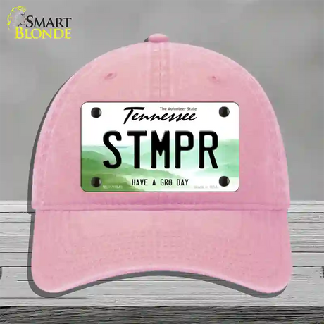 Stomper Novelty License Plate Hat Tag Unconstructed Cotton / Pink