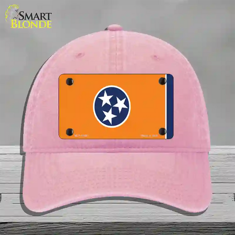 Tennessee Flag Orange Novelty License Plate Hat Tag Unconstructed Cotton / Pink