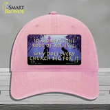 Money Is Root Of All Evil Novelty License Plate Hat Tag Unconstructed Cotton / Pink