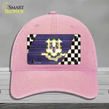 Connecticut Racing Flag Novelty License Plate Hat Tag Unconstructed Cotton / Pink