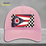 Ohio Racing Flag Novelty License Plate Hat Tag Unconstructed Cotton / Pink