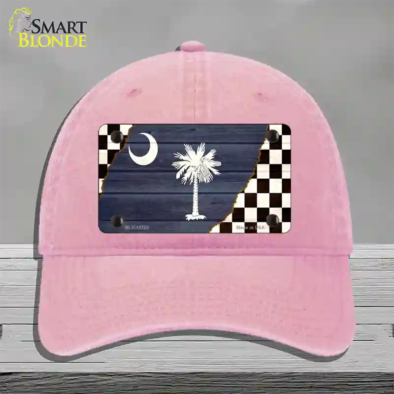 South Carolina Racing Flag Novelty License Plate Hat Tag Unconstructed Cotton / Pink