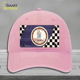 Virginia Racing Flag Novelty License Plate Hat Tag Unconstructed Cotton / Pink