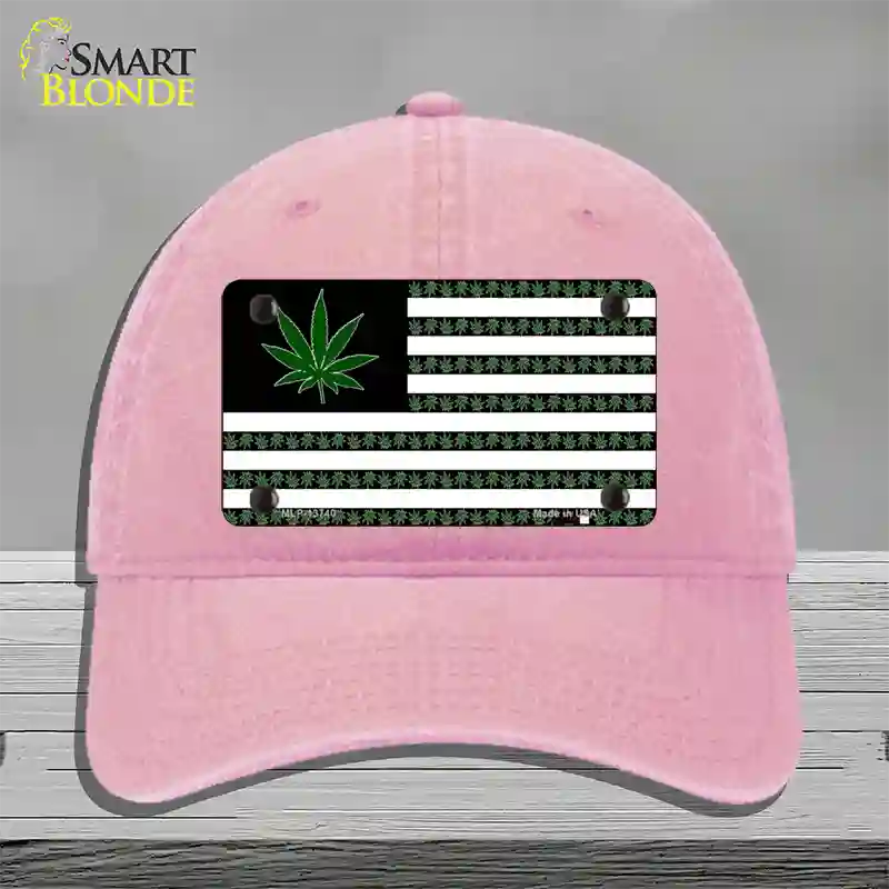 American Weed Novelty License Plate Hat Tag Unconstructed Cotton / Pink