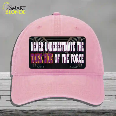 The Dork Side Novelty License Plate Hat Tag Unconstructed Cotton / Pink