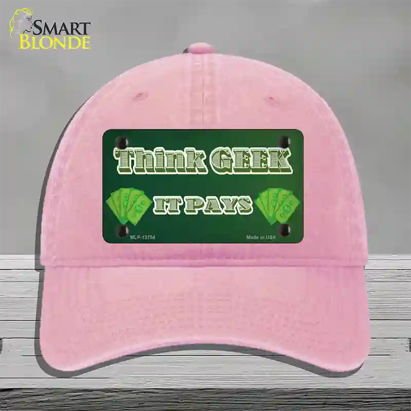 Think Geek Novelty License Plate Hat Tag Unconstructed Cotton / Pink