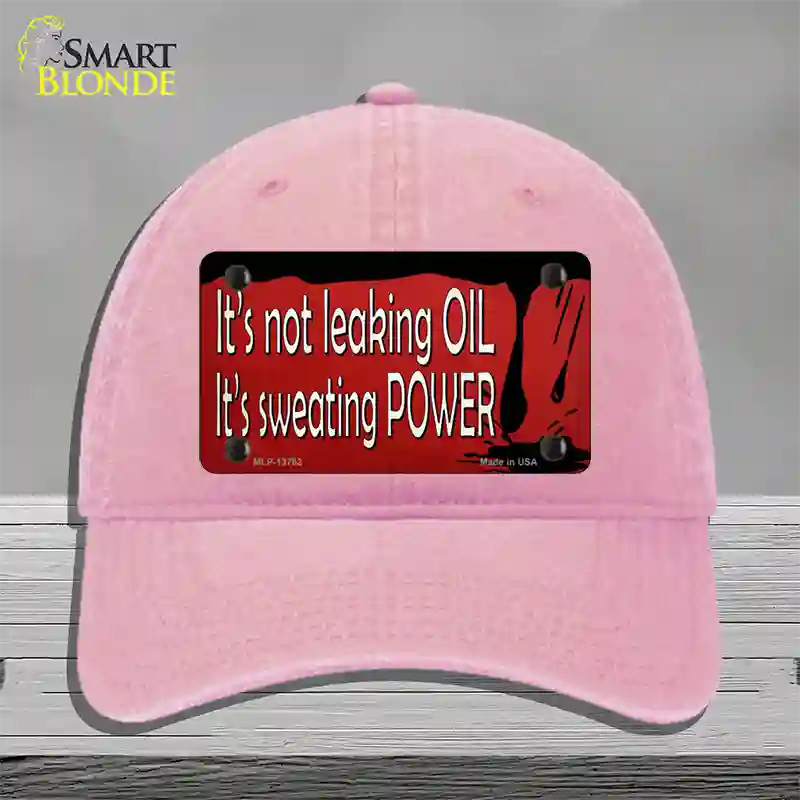 Its Not Leaking Oil Novelty License Plate Hat Tag Unconstructed Cotton / Pink