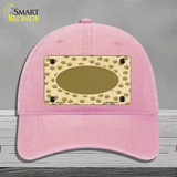 Paw With Center Oval Novelty License Plate Hat Unconstructed Cotton / Pink