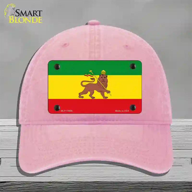 Ethiopia Flag Novelty License Plate Hat Tag Unconstructed Cotton / Pink