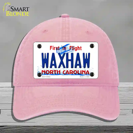 Waxhaw North Carolina Novelty License Plate Hat Tag Unconstructed Cotton / Pink