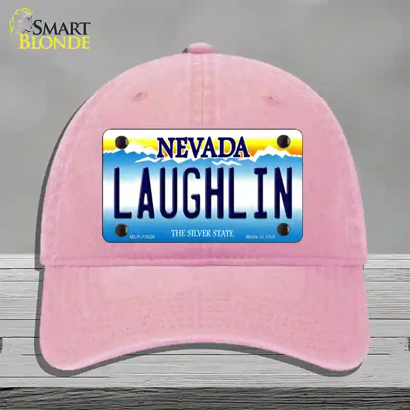 Laughlin Nevada Novelty License Plate Hat Tag Unconstructed Cotton / Pink