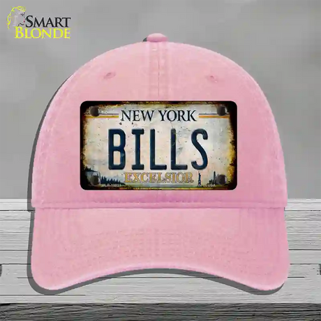 Bills Excelsior New York Rusty Novelty License Plate Hat Tag Unconstructed Cotton / Pink