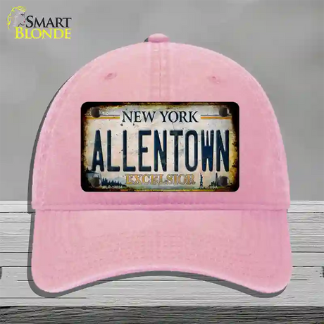 Allentown Excelsior New York Rusty Novelty License Plate Hat Tag Unconstructed Cotton / Pink