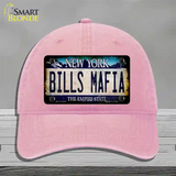 Bills Mafia Novelty License Plate Hat Tag Unconstructed Cotton / Pink