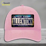 Allentown NY Blue Rusty Novelty License Plate Hat Tag Unconstructed Cotton / Pink