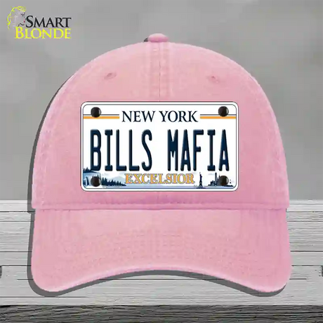 Bills Mafia NY Excelsior Novelty License Plate Hat Tag Unconstructed Cotton / Pink