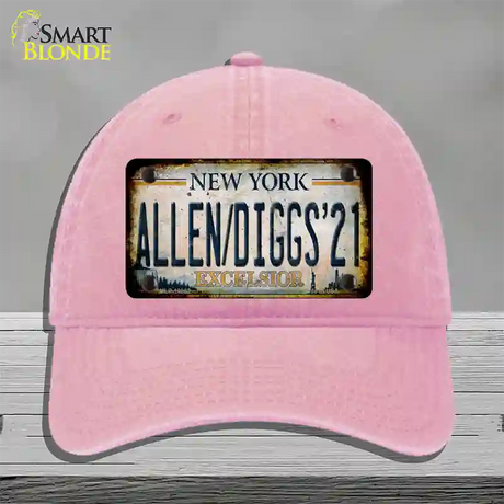 Allen Diggs 21 NY Excelsior Rusty Novelty License Plate Hat Tag Unconstructed Cotton / Pink