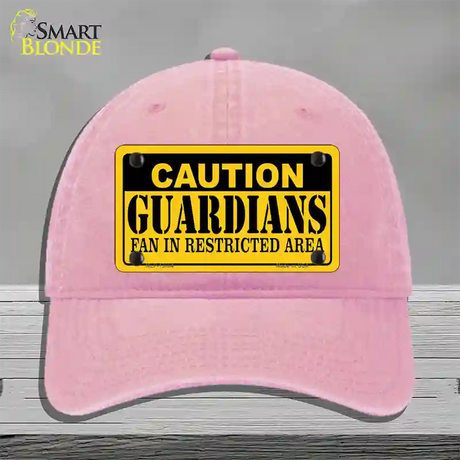 Caution Guardians Novelty License Plate Hat Tag Unconstructed Cotton / Pink