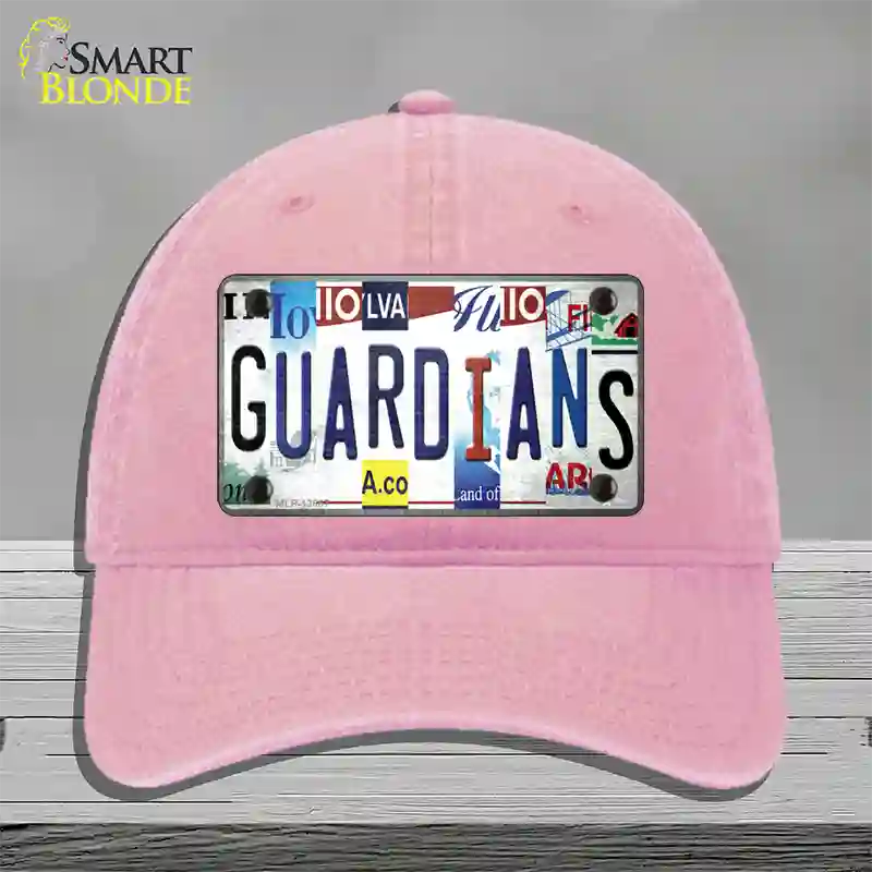 Guardians Strip Art Novelty License Plate Hat Tag Unconstructed Cotton / Pink