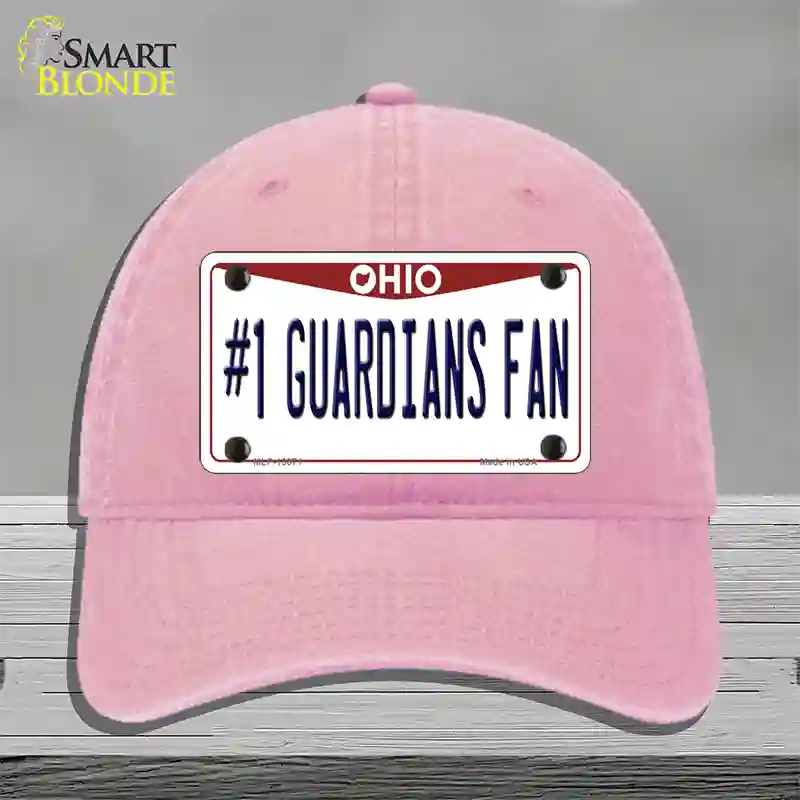 Number 1 Guardians Fan Ohio Novelty License Plate Hat Tag Unconstructed Cotton / Pink