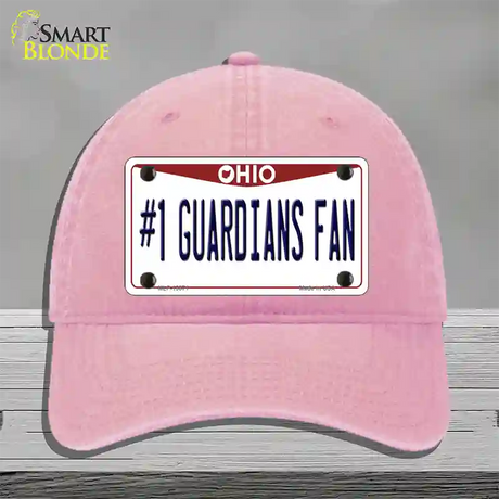 Number 1 Guardians Fan Ohio Novelty License Plate Hat Tag Unconstructed Cotton / Pink