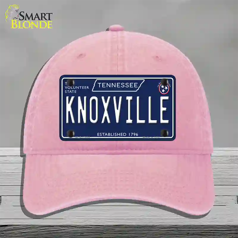 Knoxville Tennessee Blue Novelty License Plate Hat Tag Unconstructed Cotton / Pink