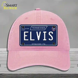 Elvis Tennessee Blue Novelty License Plate Hat Tag Unconstructed Cotton / Pink