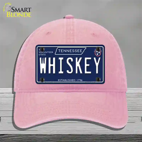 Whiskey Tennessee Blue Novelty License Plate Hat Tag Unconstructed Cotton / Pink