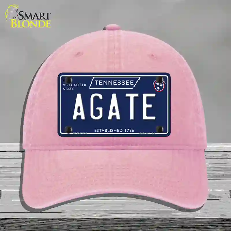 Agate Tennessee Blue Novelty License Plate Hat Tag Unconstructed Cotton / Pink