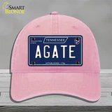 Agate Tennessee Blue Novelty License Plate Hat Tag Unconstructed Cotton / Pink